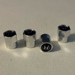 Honda Logo valve Stem caps in Silver set of 4 NWT